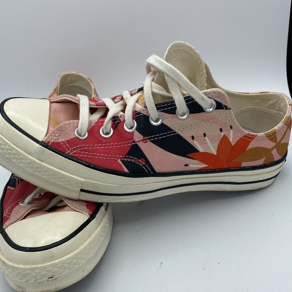 Women’s Converse Chuck Taylor low top floral print canvas sneakers shoes sz 9.5 - Picture 3 of 8